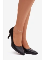 Kožené lodičky Sergio Leone 1336 Černé