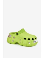 Dámské sandály na masivní platformě limetkové Korina