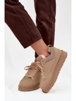 Dámské tenisky s teplou podšívkou Béžové Cyrissa Dámské tenisky s teplou podšívkou Béžové Cyrissa