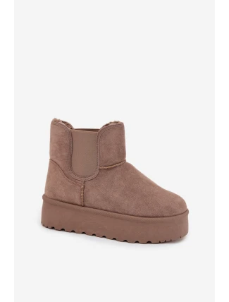 Dámské sněhule s elastickou vsadkou Kiora – khaki