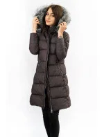 Dámská prošívaná zimní bunda v lilkové barvě (7701) Dámská prošívaná zimní bunda v lilkové barvě (7701)