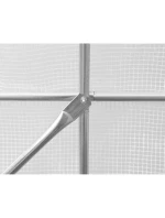 SKLENÍK ZAHRADNÍ TUNEL 200X300X200CM PE KONSTRUKCE BÍLÁ OCEL