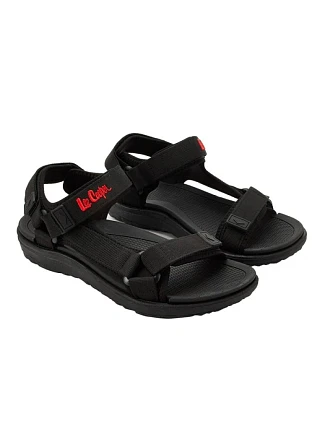 Lee Cooper pánské boty na suchý zip sandály na letní pláž světle černé