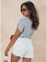 Dámské džínové šortky VERONA white FashionStreet SY0401