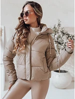 Dámská prošívaná zimní bunda SNOWLIKE s kapucí světle béžová FashionStreet TY4931