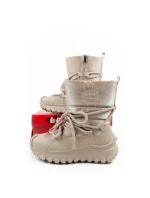 Lee Cooper dámská sportovní obuv zimní trekingová zateplená béžová přírodní kůže dámské