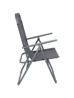 TURISTICKÉ KŘESLO S POLŠTÁŘI 61x66x65-108CM Tmavě šedé skládací ENERO CAMP - TYP II TURISTICKÉ KŘESLO S POLŠTÁŘI 61x66x65-108CM Tmavě šedé skládací ENERO CAMP - TYP II