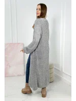 Svetr dlouhý kardigan tmavě šedý Svetr dlouhý kardigan tmavě šedý