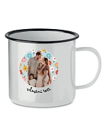 Personalizovaný retro plecháček s výřezem fotky na podkladu Personalizovaný retro plecháček s výřezem fotky na podkladu