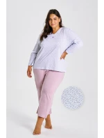 3463 DÁMSKÉ DLOUHÉ PYŽAMO DEBORA 2XL-4XL