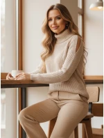 GOLFIVA dámský svetr béžový FashionStreet MY2407