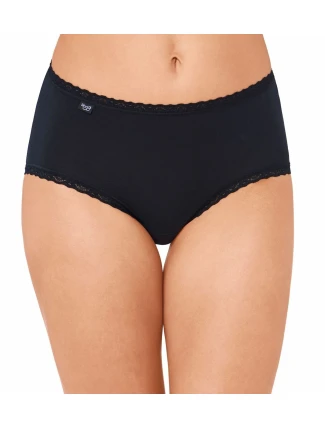 Dámské kalhotky Sloggi 24/7 Cotton Lace Midi černé Dámské kalhotky Sloggi 24/7 Cotton Lace Midi černé