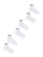 Yoclub Kotníkové ponožky bez vzoru lodiček - 3 balení SKC/3D-AP/3PAK/GIR/002 White