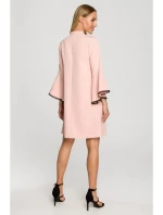 Dámské šaty M698 Pudr růžová - MOE Dámské šaty M698 Pudr růžová - MOE