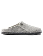 Pánské/dámské zateplené pantofle Birkenstock Zermatt Light Gray z vlněné plsti regular wide (1015092)