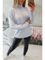 Poloviční svetr s rolákem modrý Poloviční svetr s rolákem modrý