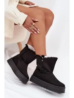 Dámské Sněhule Na Platformě S Kožíškem Černé Evelira