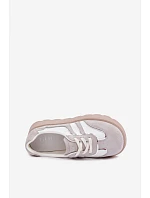 Semišové tenisky na platformě GOE TT2N4052 bílé