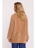M808 Oříznuté teddy sako - béžové M808 Oříznuté teddy sako - béžové