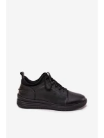 Pánské kožené polobotky Lee Cooper – černé