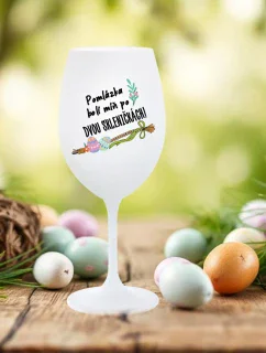 POMLÁZKA BOLÍ MÍŇ PO DVOU SKLENIČKÁCH! - bílá sklenice na víno 350 ml