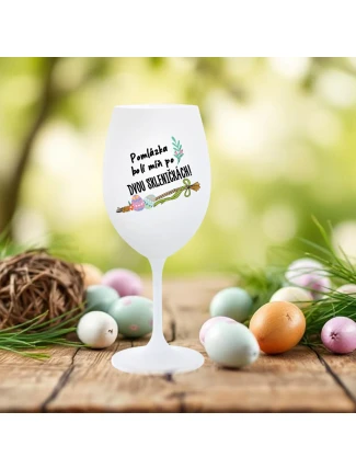 POMLÁZKA BOLÍ MÍŇ PO DVOU SKLENIČKÁCH! - bílá  sklenice na víno 350 ml