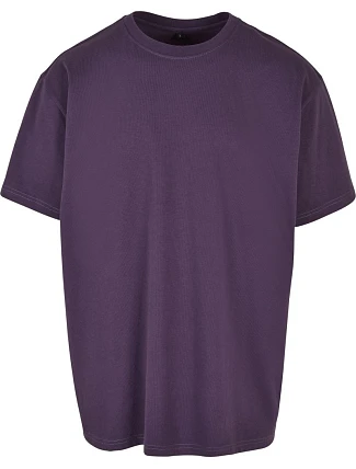 Build your Brand BY 102 Oversize tričko z těžké bavlny 56.0102 purple night Build your Brand BY 102 Oversize tričko z těžké bavlny 56.0102 purple night