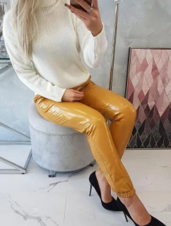 Dvouvrstvé kalhoty s hořčicovým velurem