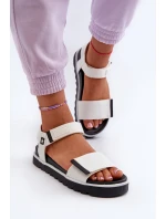 Dámské sandály na platformě Big Star NN274777 Bílé Dámské sandály na platformě Big Star NN274777 Bílé