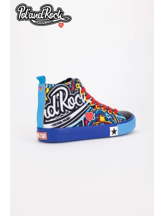 Tenisky Pol'and'Rock Festival X Big Star SS174500 Modré