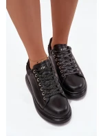 Dámské tenisky z pravé kůže GOE OO2N4004 Černé