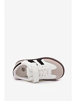 Dětské tenisky na suchý zip z imitace kůže bílé Ronja Dětské tenisky na suchý zip z imitace kůže bílé Ronja