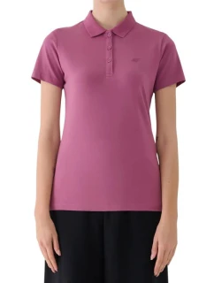Dámské polo tričko 4F F554 vínové 4FWAW25TPTSF554 60S