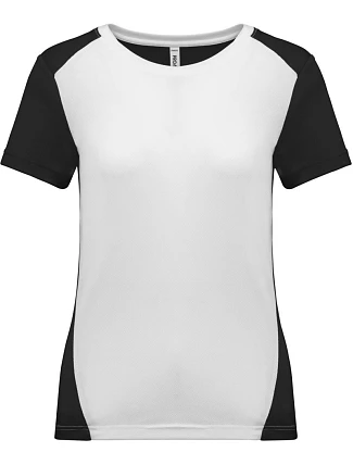 Kariban ProAct PA 4015 Dámské kontrastní sportovní tričko 20.4015 white/black