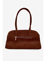 Kabelka s přívěskem a sponkami Eko semiš Camel Violette