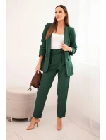 Elegantní souprava saka a kalhot tmavě zelená Elegantní souprava saka a kalhot tmavě zelená