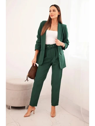 Elegantní souprava saka a kalhot tmavě zelená Elegantní souprava saka a kalhot tmavě zelená