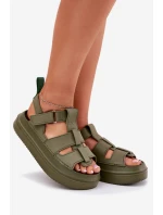 Dámské sandály na platformě zelené Nitavelia Dámské sandály na platformě zelené Nitavelia