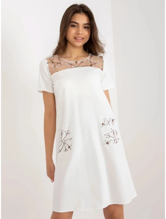 Dámské šaty LK SK 506790 šaty.45 ecru - Lakerta