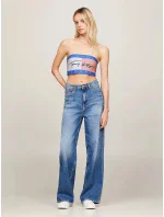 Dámský top UW0UW05151 C6H modrobílý - Tommy Hilfiger