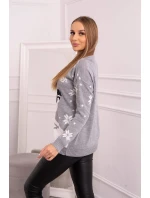 Svetr s vánočním motivem šedý