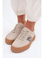 Dámské tenisky s vložkami z hadí kůže Big Star TT274299 šedé