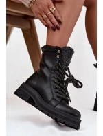 Dámské trapery z eko kůže – černé Bellora