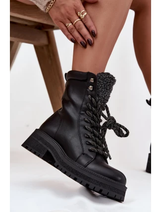 Dámské trapery z eko kůže – černé Bellora