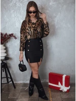 Dámské tričko PANTHEAS oversize s leopardím potiskem FashionStreet RY2709 Dámské tričko PANTHEAS oversize s leopardím potiskem FashionStreet RY2709