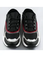 Černé šněrovací sneakersy s barevnými vsadkami (6346) Černé šněrovací sneakersy s barevnými vsadkami (6346)