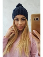 Fleecová čepice Waleria K307 navy blue