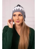 Dámská čepice Nikol K405 graphite+white+dark grey