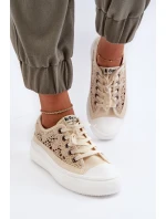 Dámské krajkové tenisky Lee Cooper LCW-23-44-1620 Beige