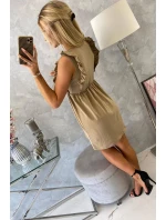 Šaty s volánky 9082 camel - Kesi